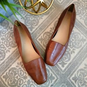 Enzo Angiolini | 9 Brown Soft Leather Loafers Flats